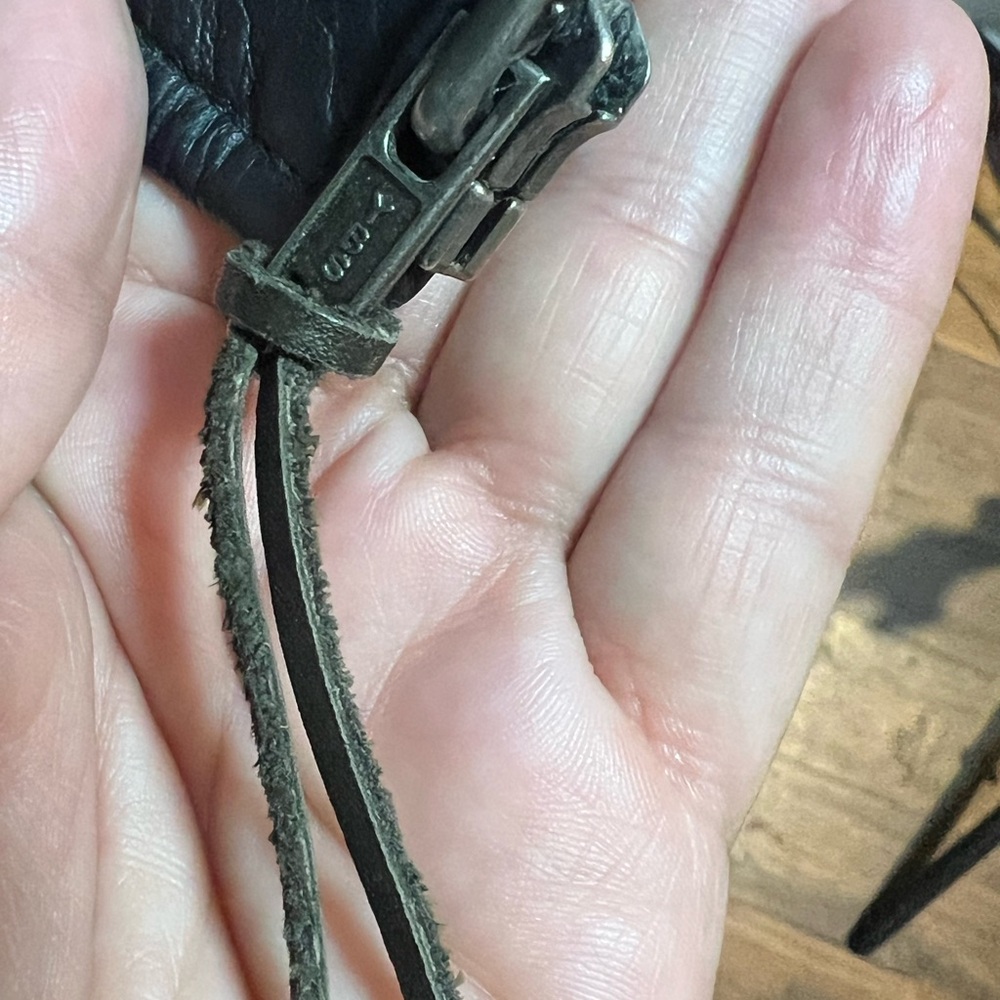 Ralph Lauren Black Leather Zip-Front Jacket - Picture 9 of 13